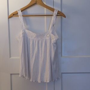 Rewind White Eyelet Strap Camisole
